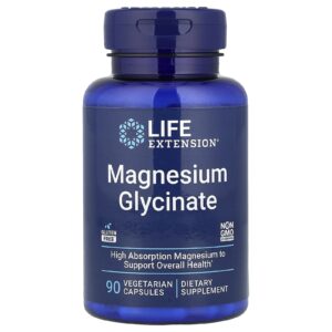 Life Extension, Glicinato de Magnésio, 90 Cápsulas Vegetarianas (105 mg por Cápsula)