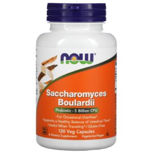 NOW Foods, Saccharomyces Boulardii, 5 Bilhões de UFC, 120 Cápsulas Vegetais