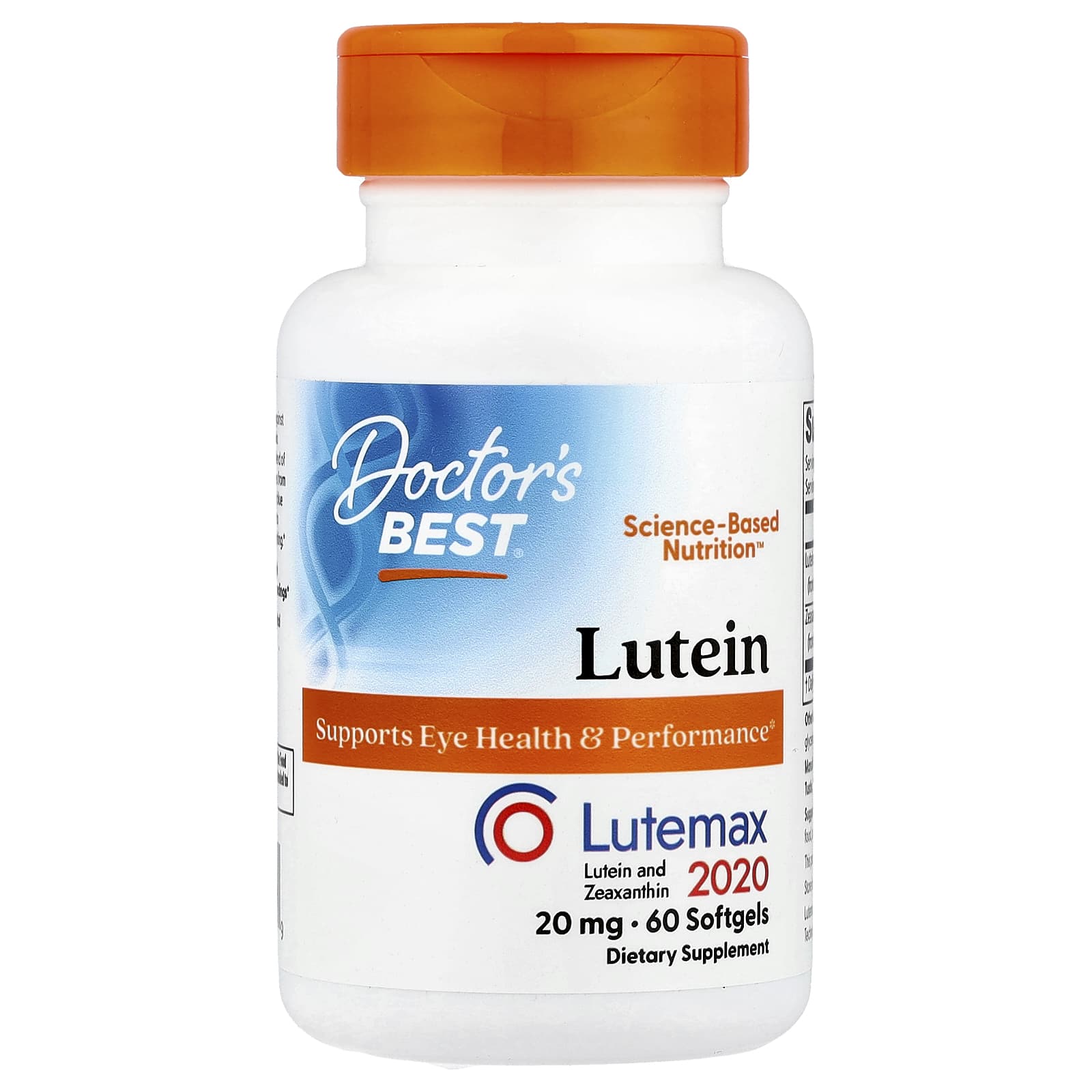 Doctor's Best, Luteína, Lutemax 2020, 60 Cápsulas Softgel