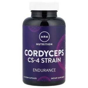 MRM Nutrition, Cordyceps Estirpe CS-4, 60 Cápsulas Veganas (750 mg por Cápsula)