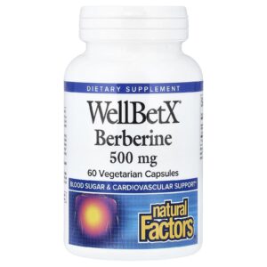 Natural Factors, Berberina WellBetX®, 500 mg, 60 Cápsulas Vegetarianas