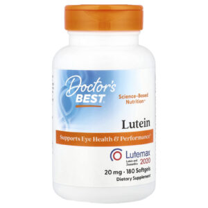 Doctor's Best, Luteína com Lutemax 2020, 20 mg, 180 Cápsulas Softgel