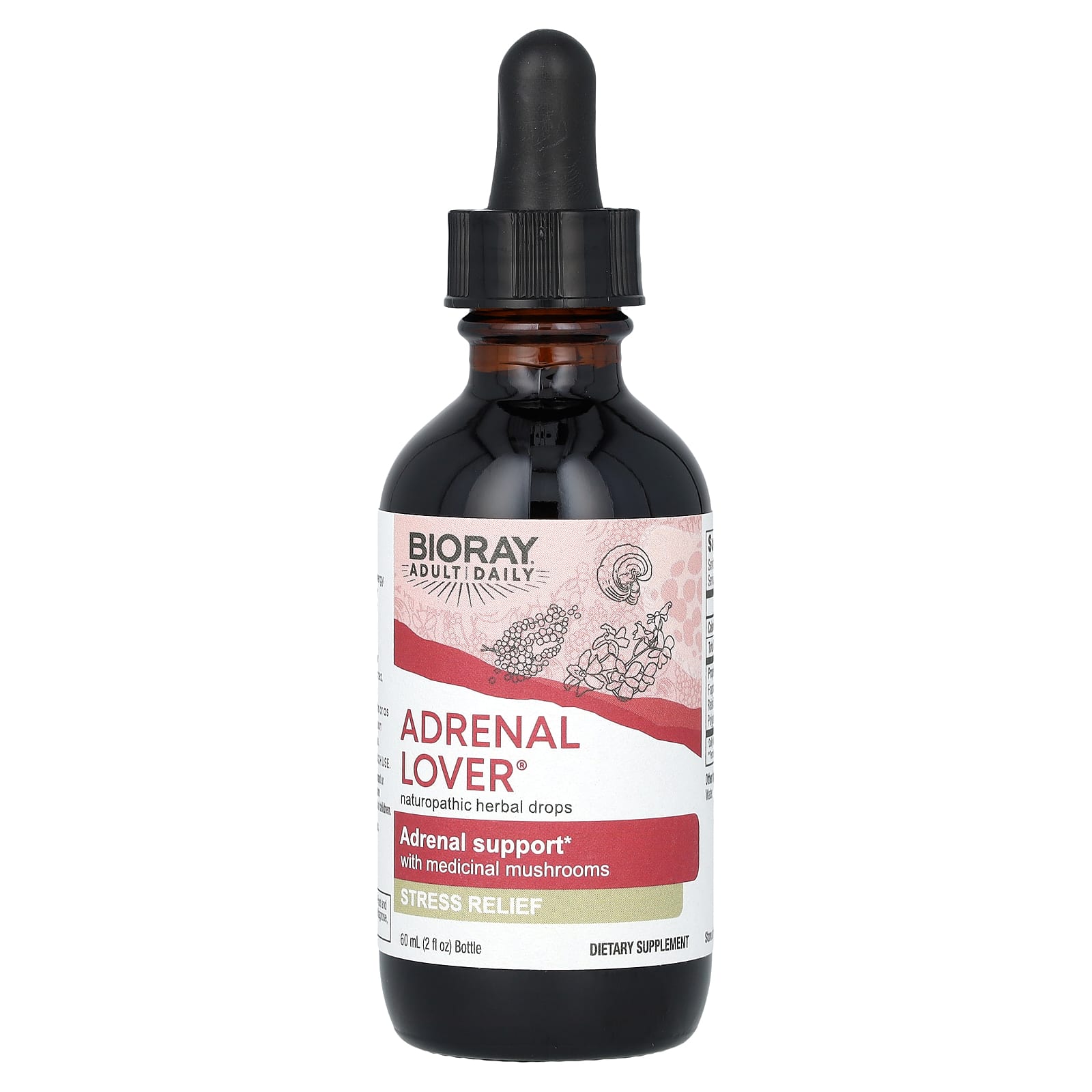 Bioray, Adrenal Lover, Suporte Adrenal com Cogumelos Medicinais, 60 ml (2 fl oz) - Imagem 3