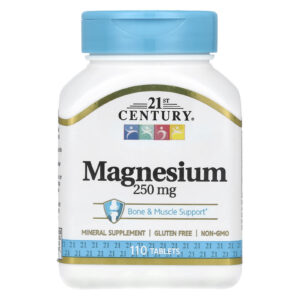 21st Century, Magnésio, 250 mg, 110 Comprimidos