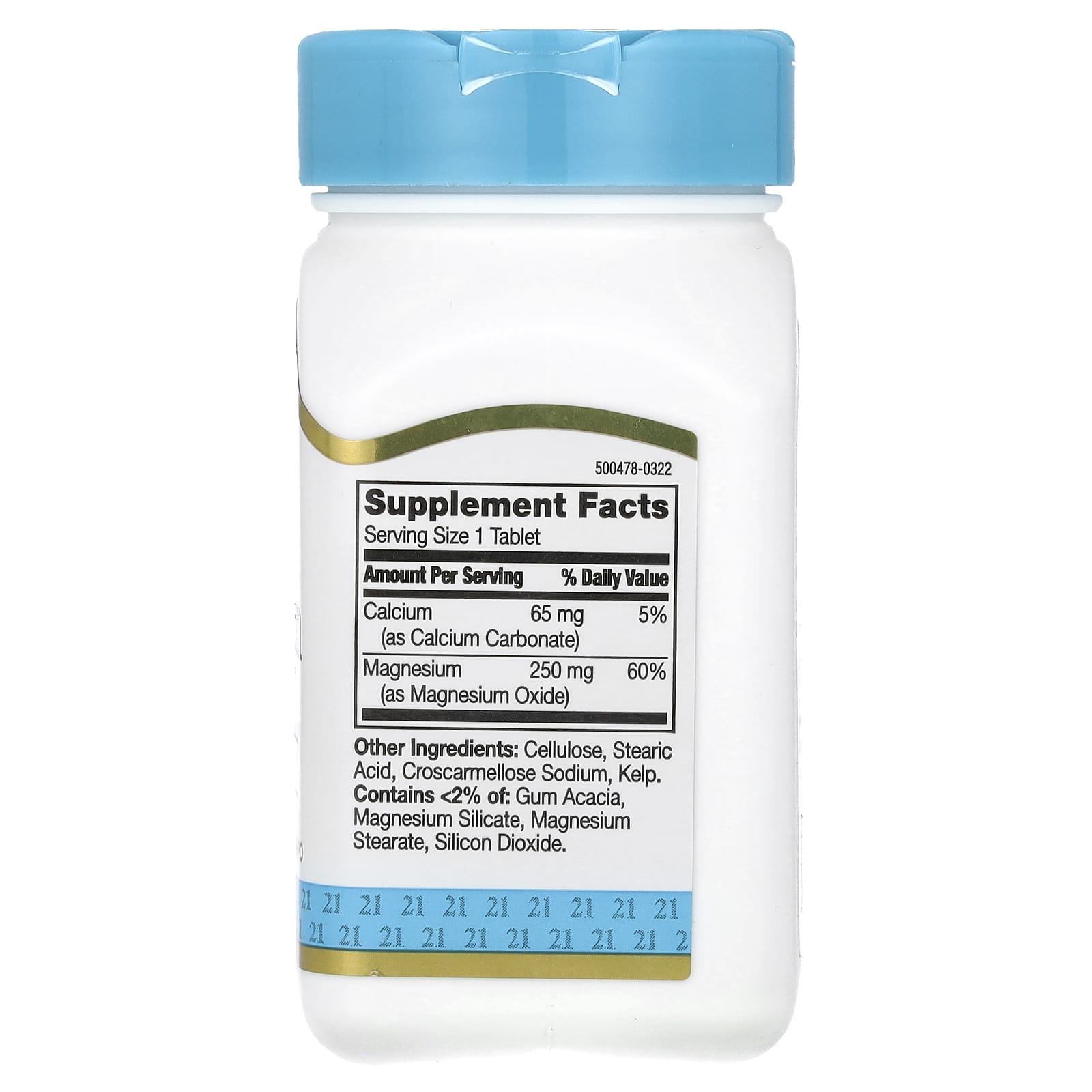 21st Century, Magnésio, 250 mg, 110 Comprimidos - Imagem 2