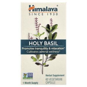 Himalaya, Manjericão Sagrado, 60 Cápsulsa Vegetarianas