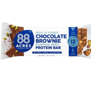 88 ACRES Nut Free Pumpkin Seed Protein Bar Dark Chocolate Brownie -- 1.9 oz