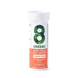 8Greens Peach Tea Effervescent Tablets -- 10 Tablets