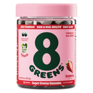 8Greens Super Greens Gummies - Beauty Strawberry -- 50 Gummies
