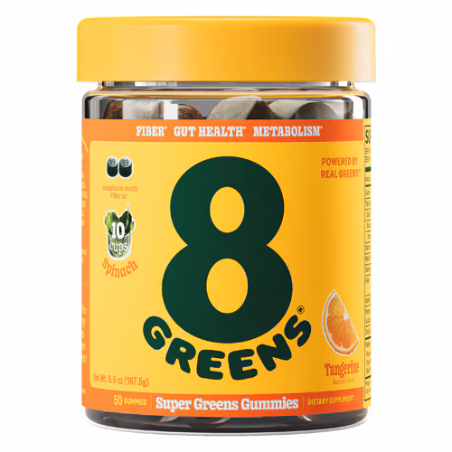 8Greens Super Greens Gummies Fiber Tangerine -- 50 Gummies