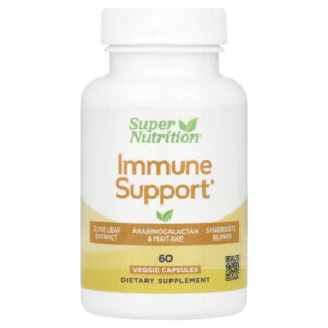 Super Nutrition, Immune Support com Arabinogalactan, Extrato de Cogumelo Maitake, Extrato de Eleutero e Extrato de Chá Verde, 60 Cápsulas Vegetais