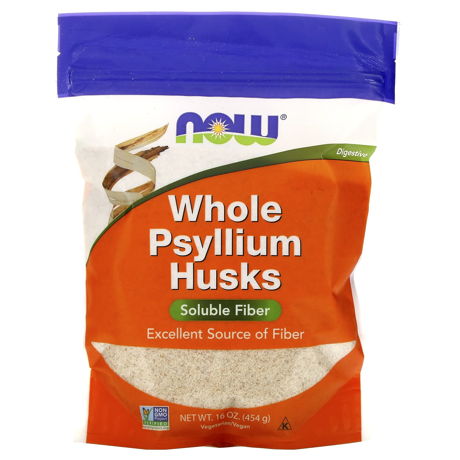 NOW Foods, Cascas de Psílio Inteiros, 454 g (16 oz)