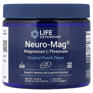 Life Extension, Neuro-Mag®, Magnésio L-Treonato, Ponche Tropical, 93,35 g (3,293 oz)