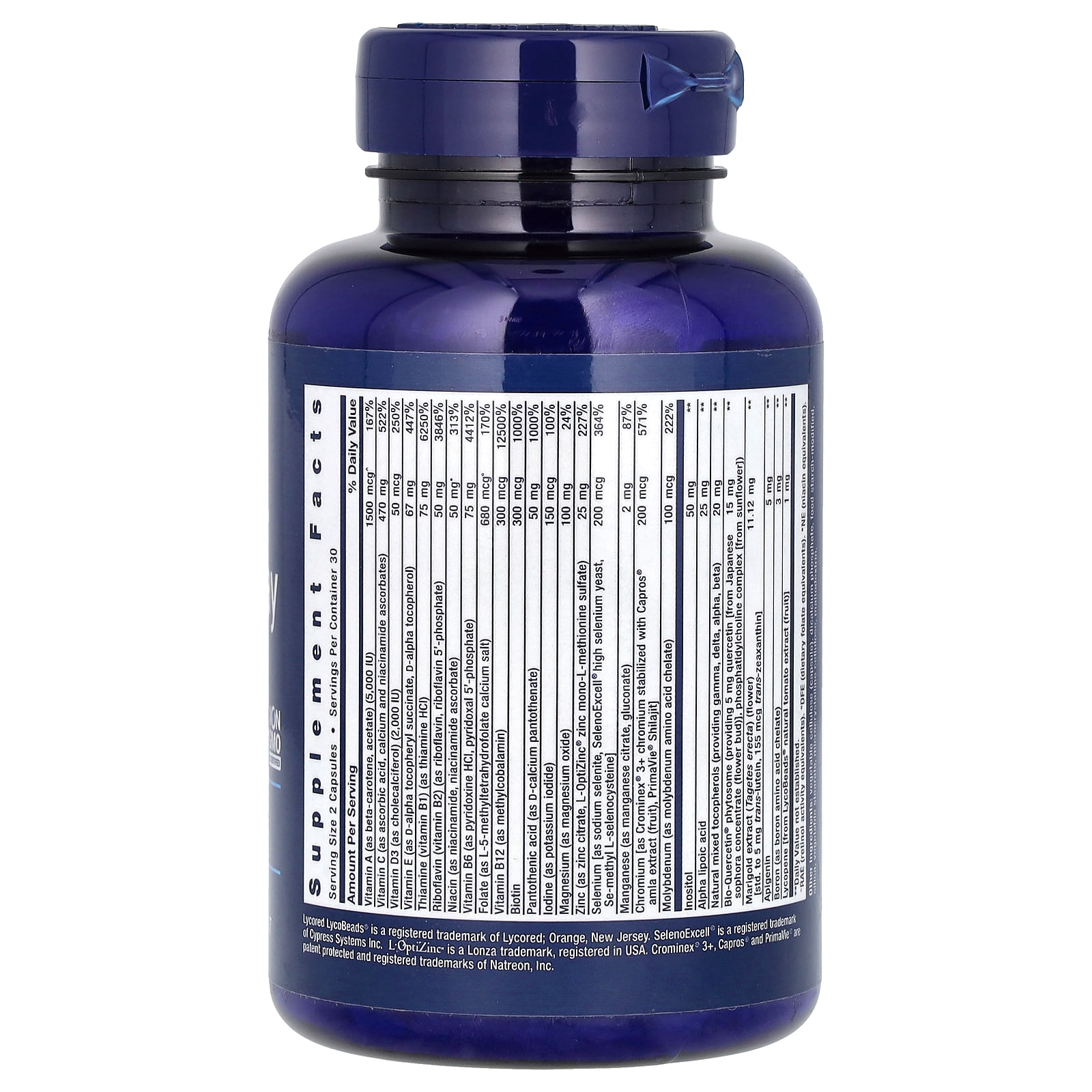 Life Extension, Multivitamínico 2 por Dia, 60 Cápsulas - Imagem 2