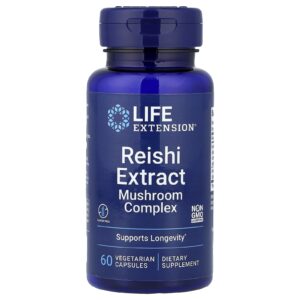 Life Extension, Complexo de Extrato de Cogumelos Reishi, 60 Cápsulas Vegetarianas