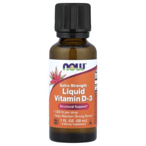 NOW Foods, Vitamina D-3 Líquida, 1.000 UI, 30 ml (1 fl oz)