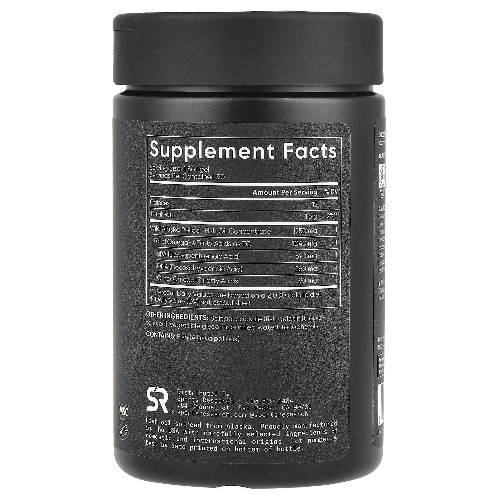 Sports Research, Óleo de Peixe Ômega-3, Potência Tripla, 90 Cápsulas Softgel - Imagem 2