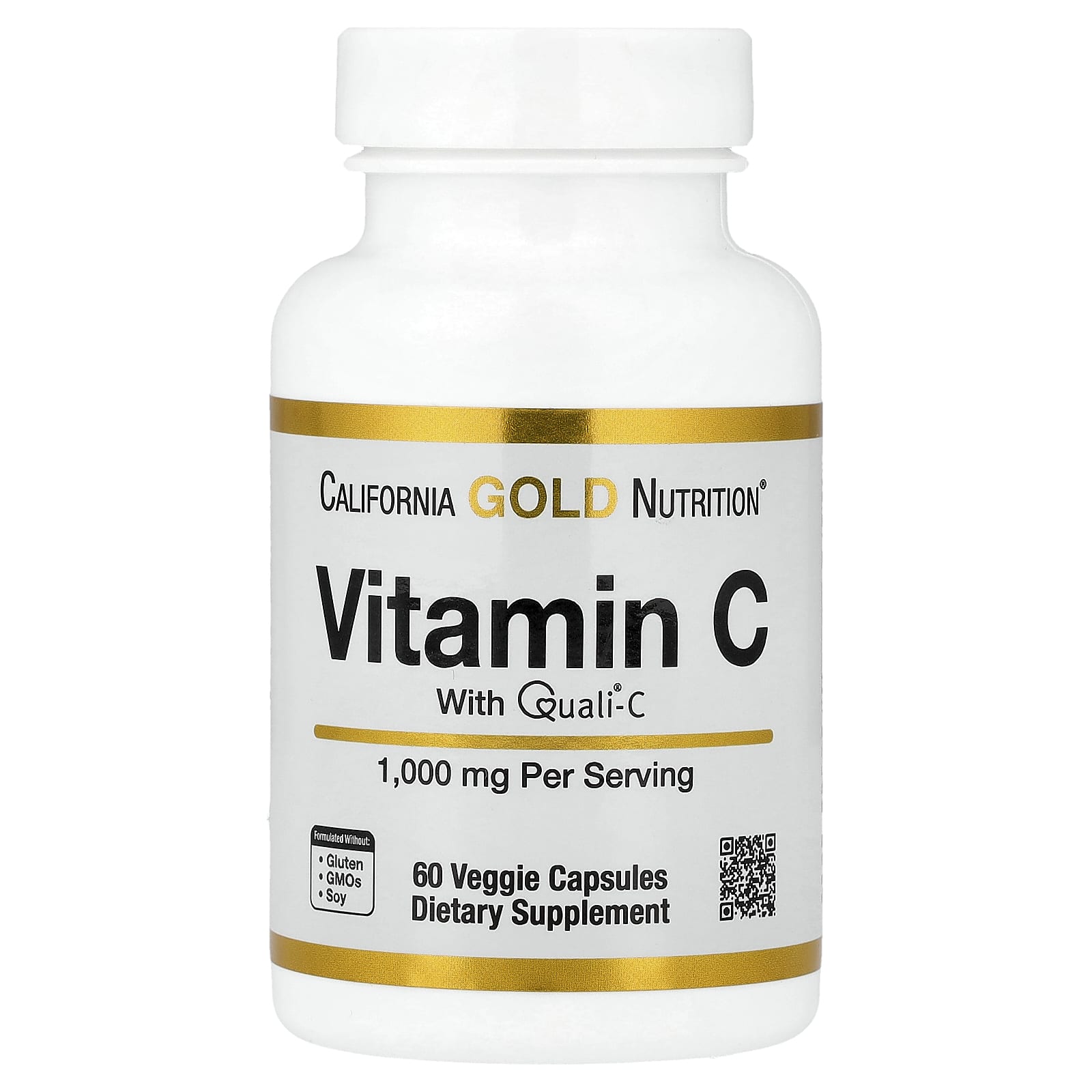 California Gold Nutrition, Vitamina C, Quali®-C, 1.000 mg, 60 Cápsulas Vegetais - Imagem 2