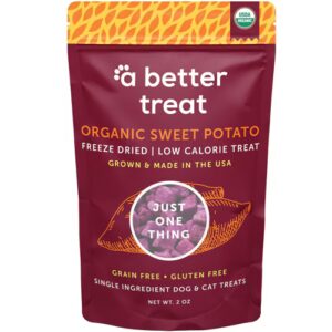 A Better Treat - Petiscos orgânicos para cães e gatos - Batata-doce roxa liofilizada - 85 g