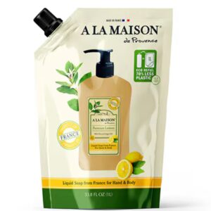 Refil de sabonete líquido francês para as mãos A La Maison - Limão Provençal - 33,8 fl oz
