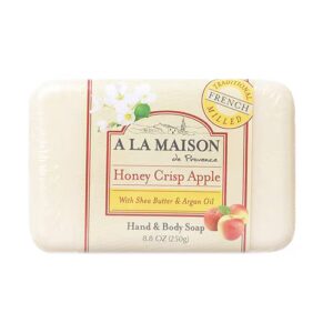 Sabonete em barra para mãos e corpo French Milled A La Maison Honey Crisp Apple - 8,8 oz