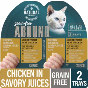 Ração úmida para gatos Abound Grain Free com patê de frango e jantar - 2,6 oz