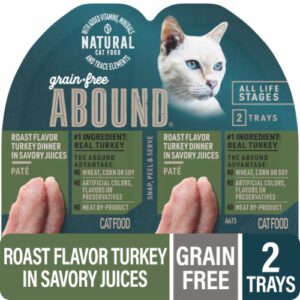 Ração úmida para gatos Abound Grain Free com patê de peru assado - 2,6 oz