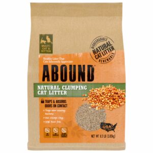 Areia aglomerante natural para gatos Abound - 8,5 lb
