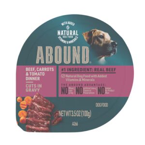 Ração úmida para cães Abound , jantar, carne, cenoura e tomate - 3,5 oz