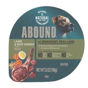 Ração úmida para cães Abound , patê de cordeiro e carne bovina - 3,5 oz