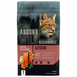 Ração seca para gatos Abound Wild Beginnings Salmão - 3,1 kg
