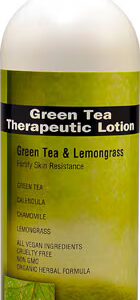 Loção terapêutica de chá verde Abra Therapeutics, chá verde e capim-limão - 16 fl oz