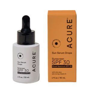 Protetor solar Acure Sun Drops FPS 30 -- 1 fl oz