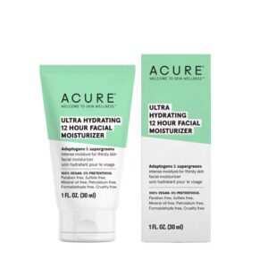Hidratante facial Acure Ultra Hydrating de 12 horas - 1 fl oz
