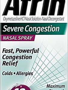 Spray Nasal Afrin 12 horas para alívio da congestão severa - 0,5 fl oz