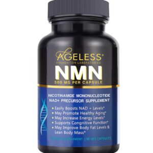 Ageless Foundation Laboratories NMN - Energia Celular - Metabolismo e Suporte Cognitivo -- 500 mg - 30 Cápsulas