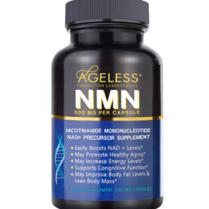 Ageless Foundation Laboratories NMN - Energia Celular - Metabolismo e Suporte Cognitivo -- 500 mg - 90 Cápsulas