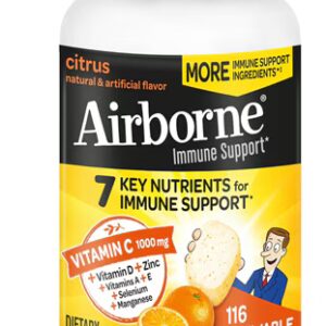 Suporte imunológico Airborne Citrus - 116 comprimidos mastigáveis