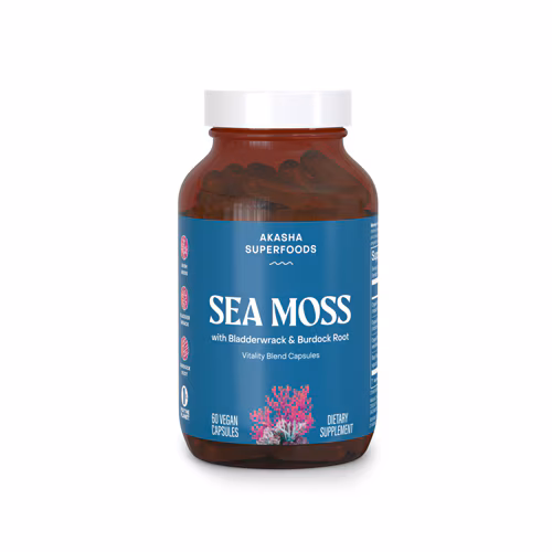 Mistura de vitalidade de musgo marinho da Akasha Superfoods - 60 cápsulas
