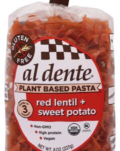 Macarrão sem glúten al dente com lentilha vermelha e batata-doce - 8 oz