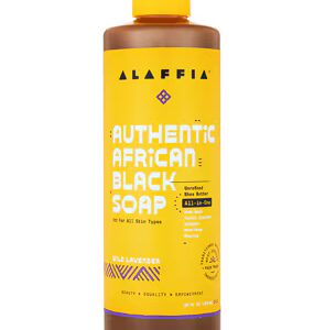Sabonete preto africano autêntico Alaffia tudo em um - Lavanda selvagem - 16 fl oz
