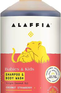 Shampoo e sabonete líquido Alaffia Babies & Kids Coco Morango - 16 fl oz