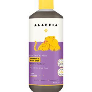 Shampoo e sabonete líquido Alaffia Babies & Kids com limão e lavanda - 477 ml