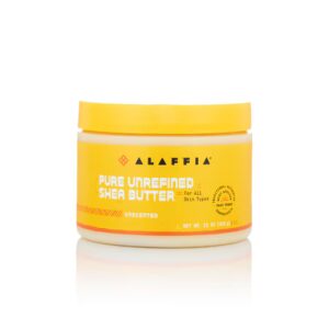 Manteiga de karité não refinada Alaffia - sem perfume - 11 oz