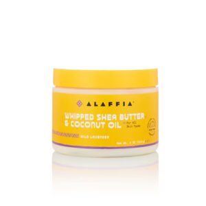 Manteiga de karité batida e óleo de coco Alaffia - Lavanda selvagem - 4 oz