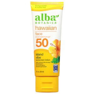Protetor solar facial havaiano Alba Botanica FPS 50 Island Vibe -- 3 fl oz