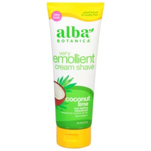 Alba Botanica Creme de Barbear Muito Emoliente Coco Lima -- 8 fl oz