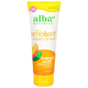 Alba Botanica Creme de Barbear Muito Emoliente Manga Baunilha -- 8 oz