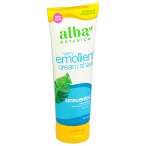 Alba Botanica Creme Hidratante Natural Muito Emoliente para Barbear Sem Perfume -- 8 fl oz