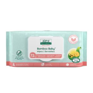 Lenços umedecidos de bambu para bebês Aleva Naturals Sensitive - 72 lenços umedecidos